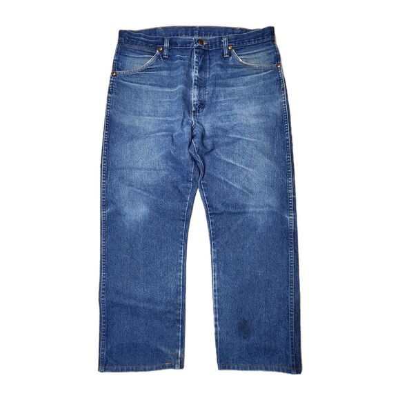 Wrangler Jeans Mens 36x30 13MWZ Denim Cowboy Western Chore Workwear Blue Collar - Picture 1 of 8
